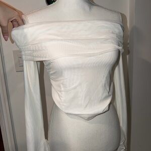 Babyboo Deema Top Off-Shoulder ivory Blouse